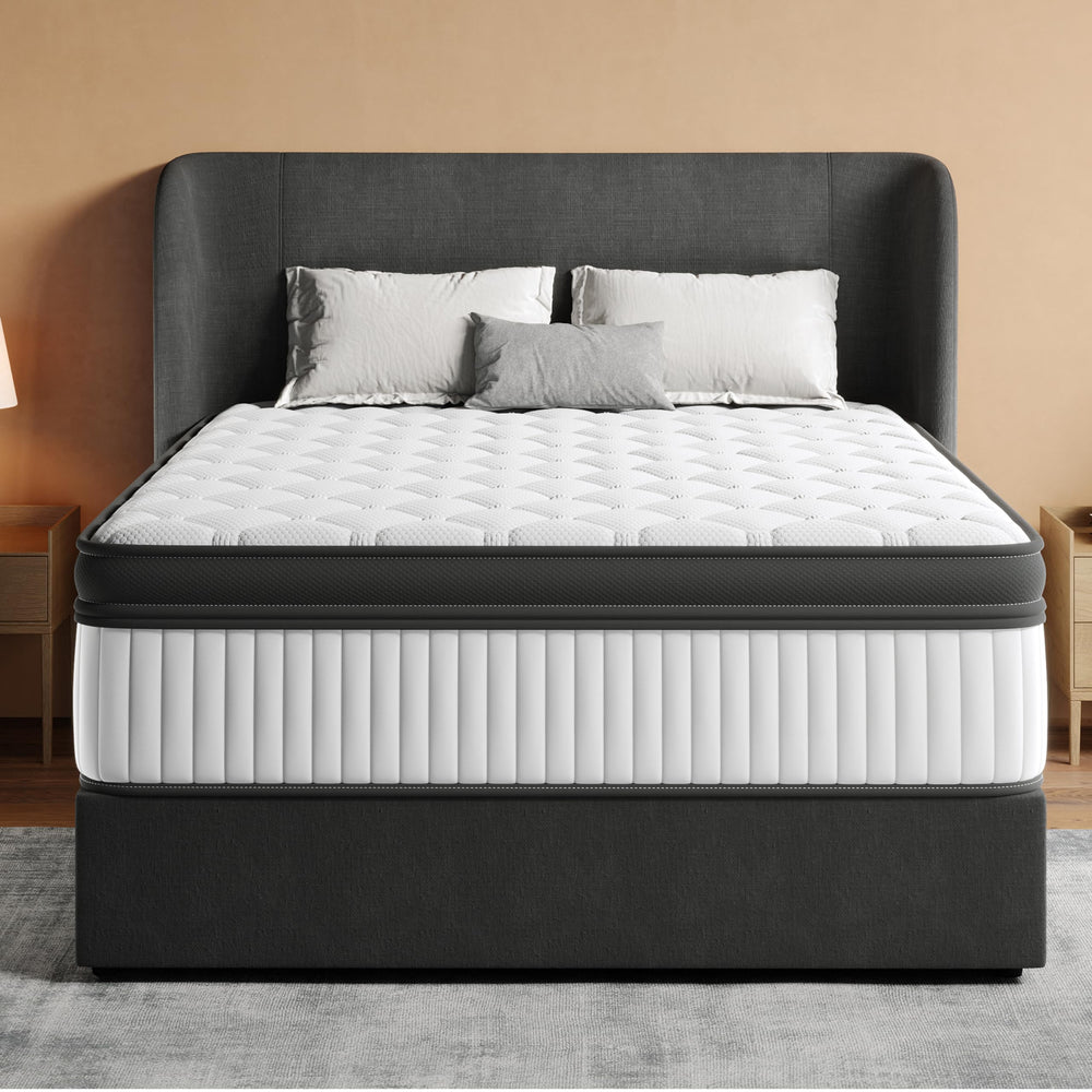 Queen Hybrid Mattress 12 Inch – Memory Foam & Innerspring with Cooling Gel