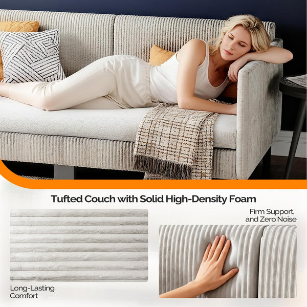 Twin Corduroy Upholstered Daybed Sofa Bed
