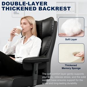 High Back Executive Office Chair with Footrest