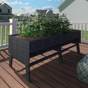 Large Elevated Cedar Raised Garden Bed with Legs & Liner