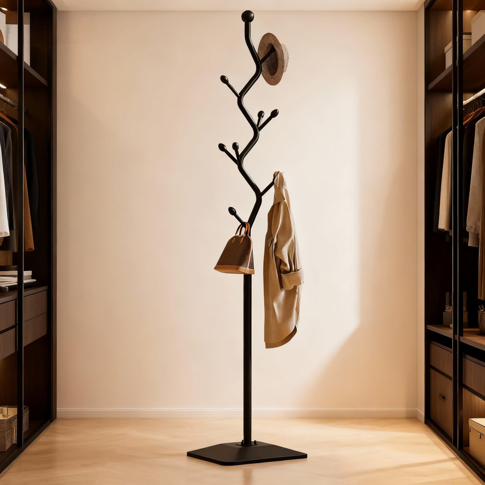 Metal Coat Rack with 8 Hooks