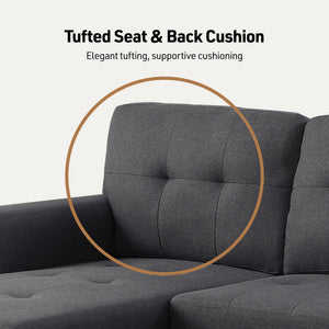 Convertible L-Shaped Sectional Sleeper Sofa with Storage Chaise