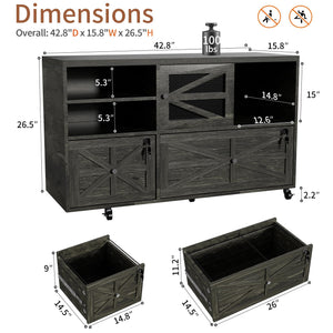 2-Drawer Lateral File Cabinet with Lock