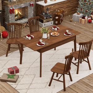Extendable Solid Wood Dining Table, Seats 4 to 8