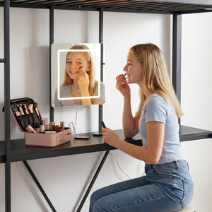 Twin Loft Bed with Desk, Vanity & Storage Drawers