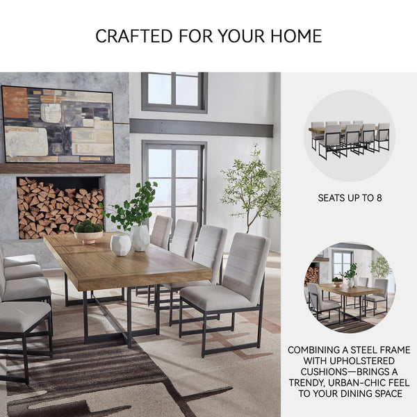 Casual Extension Dining Table with Trestle Base