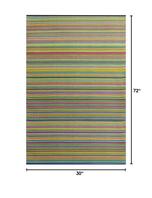 Outdoor Recycled Plastic Area Rug - Mix Rainbow 6 ft x 9 ft