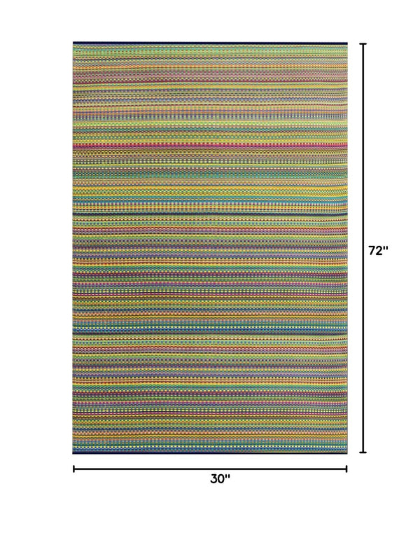 Outdoor Recycled Plastic Area Rug - Mix Rainbow 6 ft x 9 ft