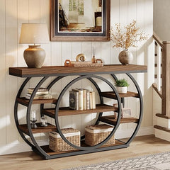 47" 5-Tier Console Table with Metal Frame