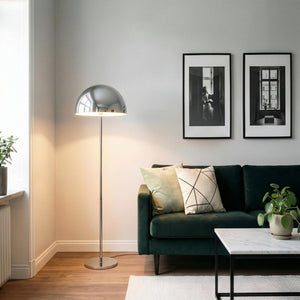 Mushroom Floor Lamp with Color Changing LED & Metal Dome Shade