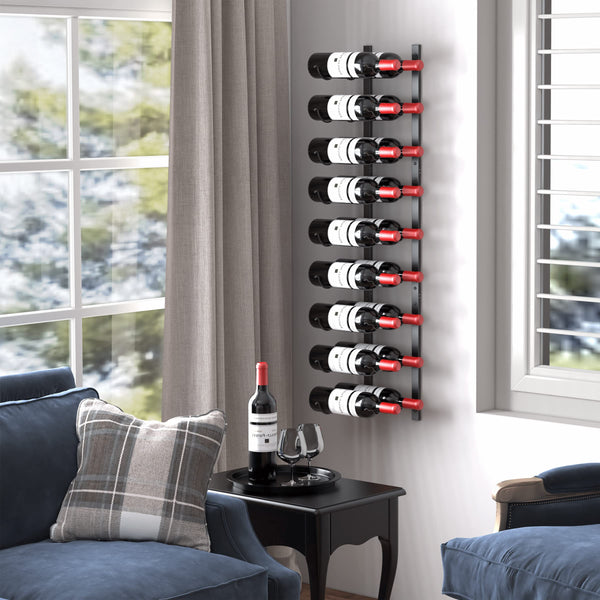 Wall Mounted Wine Rack – 36 Bottle Capacity, 2-Piece Set
