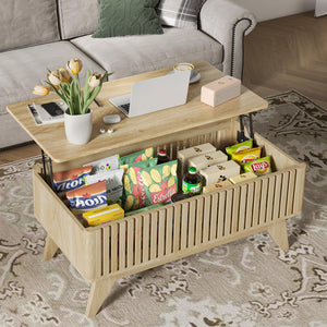 Lift Top Coffee Table with Hidden Compartment and Storage