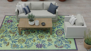 Recycled Plastic Indoor Outdoor Area Rug 6' x 9' – Eggplant