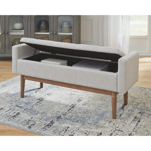 Tufted Storage Bench with Hinged Seat