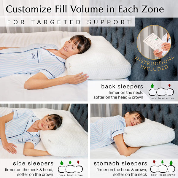 Adjustable Memory Foam Bed Pillow – Neck & Shoulder Support
