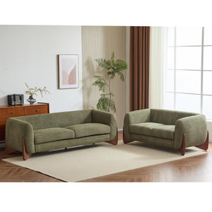 Boucle 2-Piece Sofa & Loveseat Set