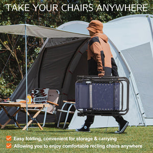 Zero Gravity Outdoor Lounge Chair Set of 2 with Cup Holder & Adjustable Pillow
