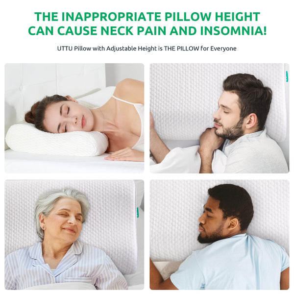 Cervical Memory Foam Pillow – Adjustable Contour Neck Support