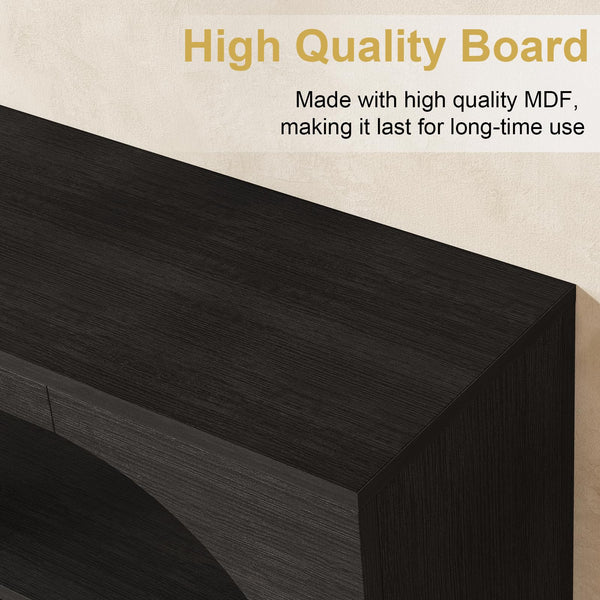 3-Tier Console Table with Storage Shelves