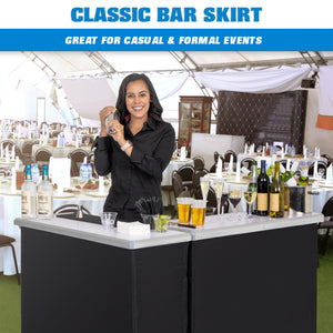 Portable Double Bar Table Set with Carrying Case – Standard or LED