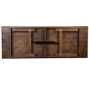 9FT Rustic Solid Pine Folding Farm Table — Seats 10