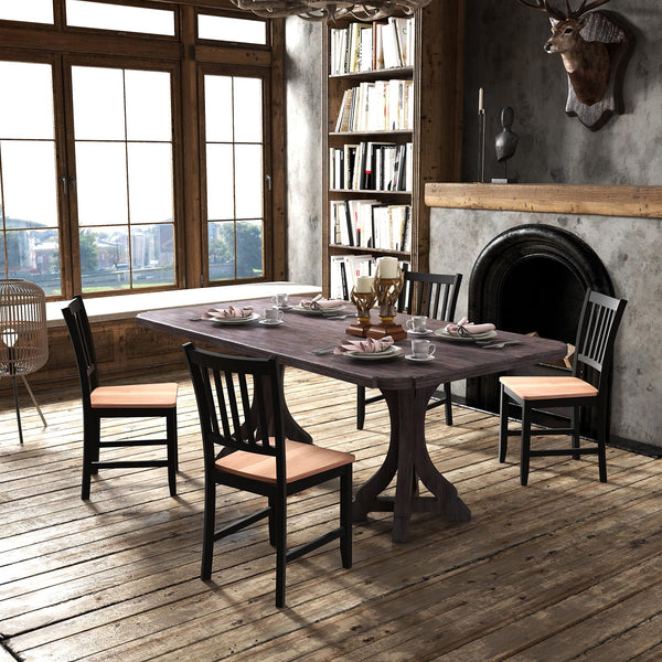 Dining Chairs Set of 4, Windsor Style with High Back