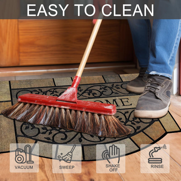 Rubber Outdoor Doormat with Non-Slip Backing