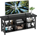 TV Stand for TVs up to 65 Inches – 6-Compartment Entertainment Center