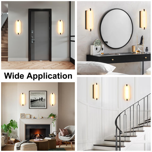 Alabaster Wall Sconces – Dimmable Natural Marble Wall Lamp