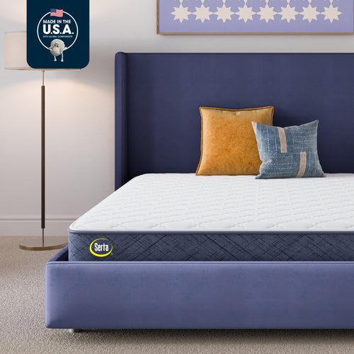 7-Inch Firm Mattress – Supportive Coils & Breathable Foam, Bed-in-a-Box