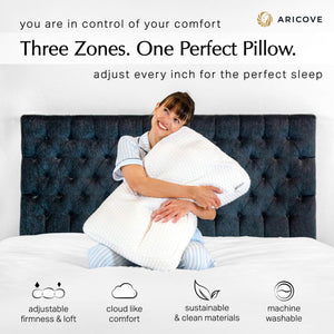 Adjustable Memory Foam Bed Pillow – Neck & Shoulder Support
