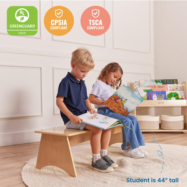 Kids Wooden Bench – Birch Plywood, Montessori-Inspired