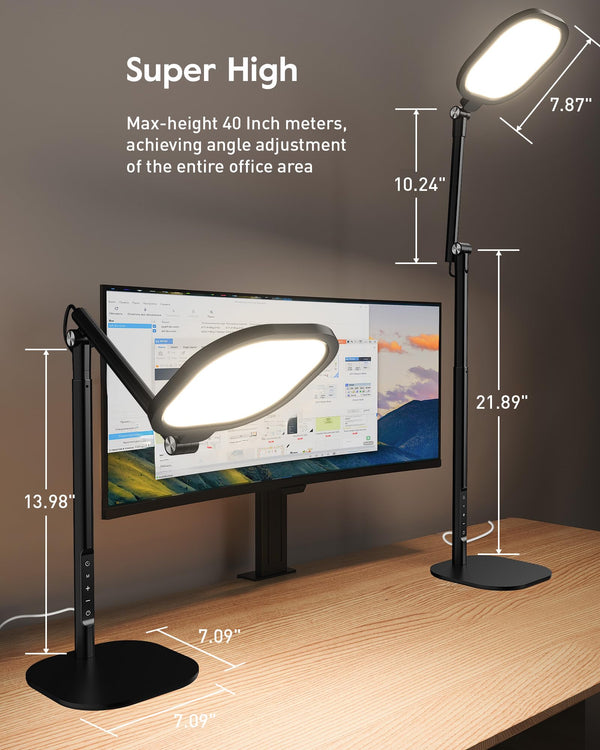 Tall LED Desk Lamp with 50 Light Modes & Timer