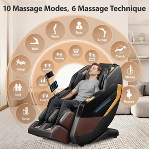 4D Zero Gravity Full Body Massage Chair with SL-Track