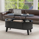 Fluted Lift Top Coffee Table with Hidden Storage