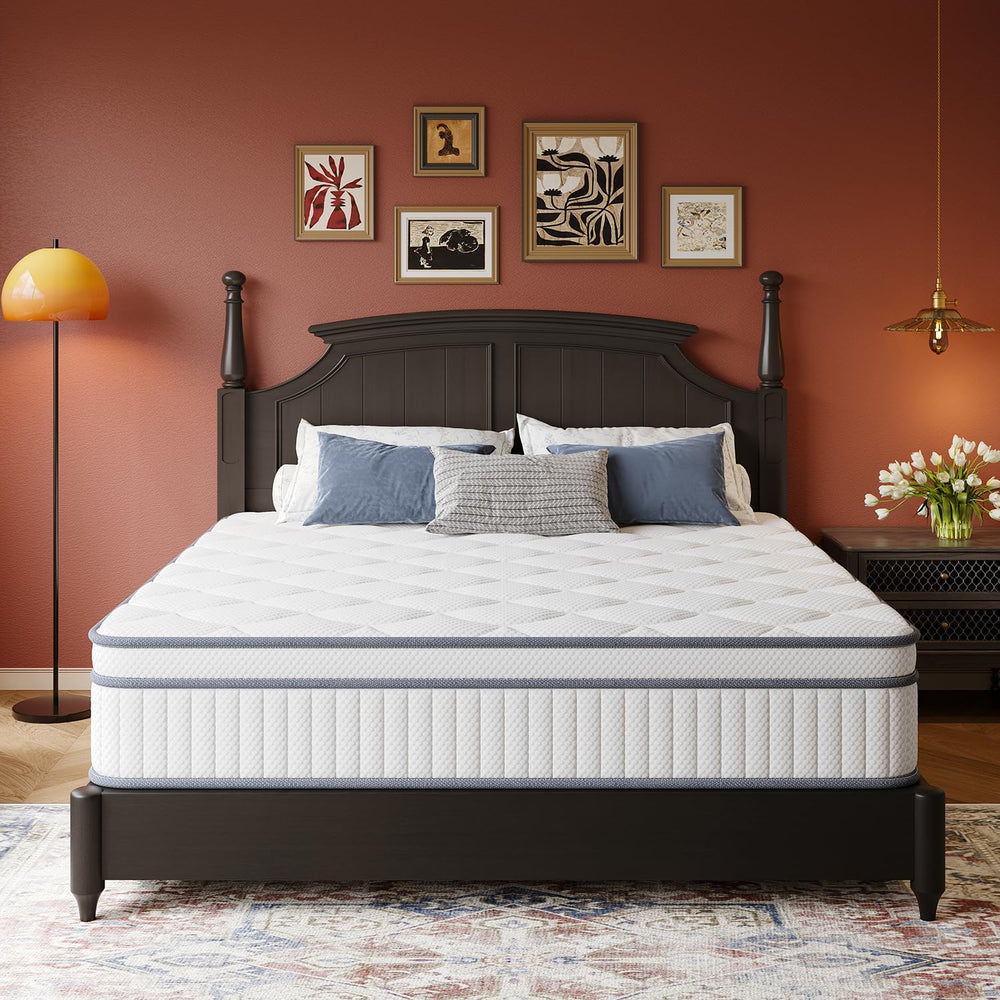 Hybrid Mattress with Cooling Gel Memory Foam & Pocket Springs – Full, Queen, King