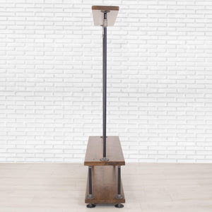 Industrial Pipe Clothing Rack with Wood Shelving