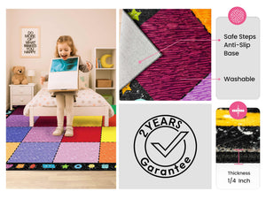 Large Kids Classroom Rug — Multi-Size Educational Area Rug