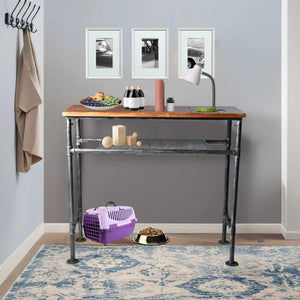Industrial Pub Bar Table – Pine Wood Top & Steel Frame