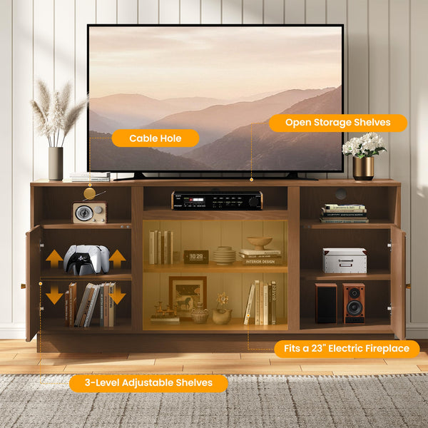 Mid-Century Modern TV Stand with Storage