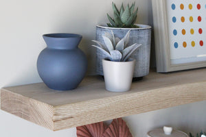 White Oak Floating Wall Shelves – Set of 2