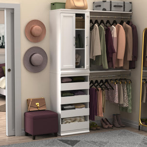 Modular Storage Shelf Unit with 3 Adjustable Shelves