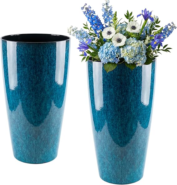 21-Inch Tall Outdoor & Indoor Planter Set of 2
