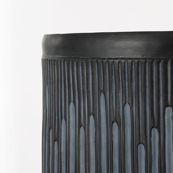 Kline Ribbed Resin Outdoor Accent Table