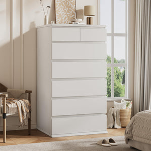 7-Drawer Tall Dresser with Jewelry Storage