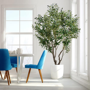 Artificial Olive Tree with Natural Trunk & Lifelike Olives