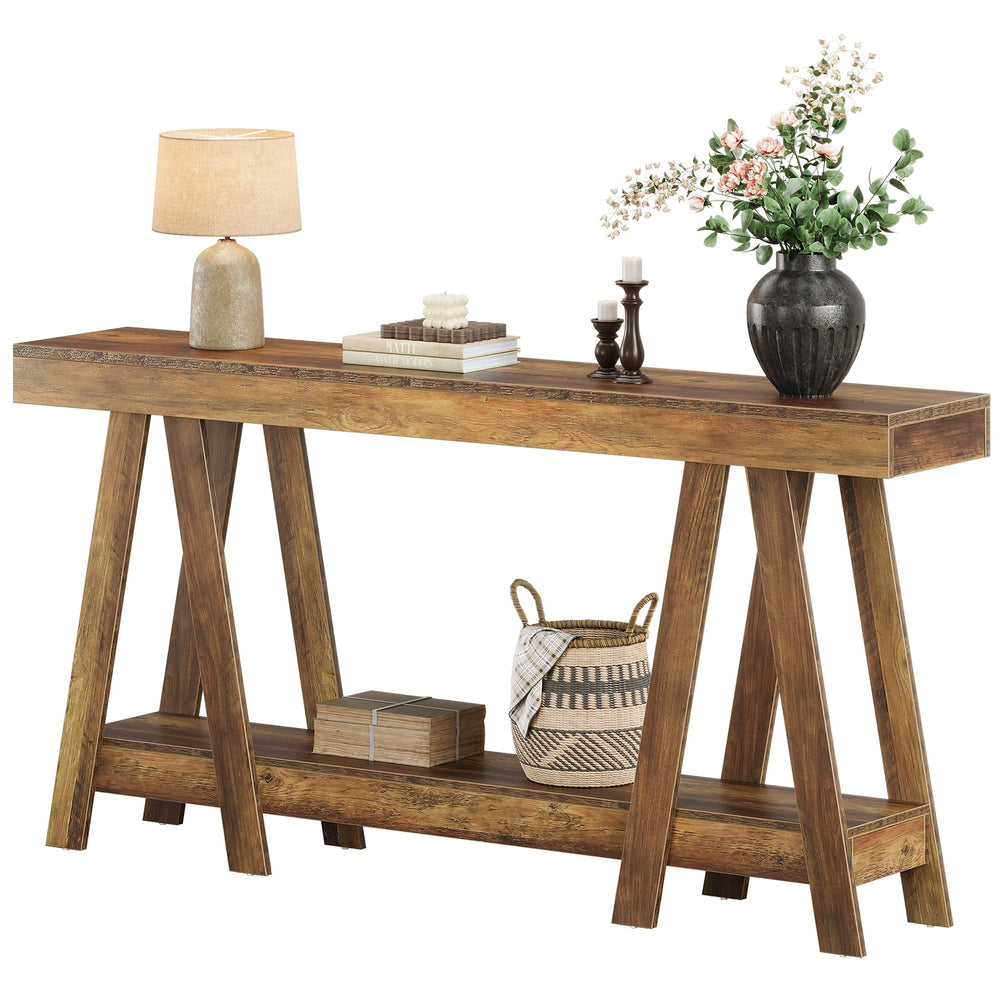Farmhouse Console Table 2-Tier, 70.87" Wide