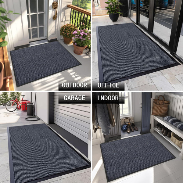 Indoor Outdoor Heavy Duty Door Mat with Non-Slip Rubber Backing