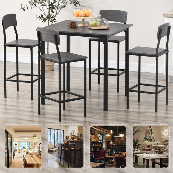 5-Piece Counter Height Bar Table and Chairs Set