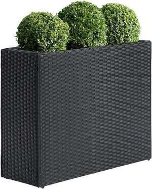Tall Rectangular Outdoor Planter with Removable Liner